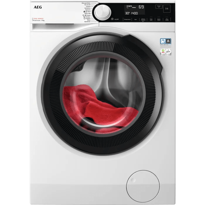 AEG LFR73944B 9kg 1400rpm Freestanding Washing Machine White - Araco Interiors
