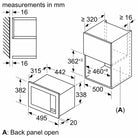 Bosch BFL523MS3B Series 2 Integrated Microwave Black - Araco Interiors