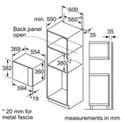 Bosch BFL553MS0B Series 4 Integrated Microwave Brushed steel - Araco Interiors