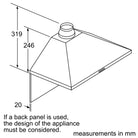 Bosch DWP94BC50B Series 2 90cm Pyramid Hood Brushed steel - Araco Interiors