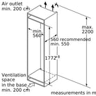 Bosch GIN81VEE0G Series 4 177x54 Freezer - Araco Interiors