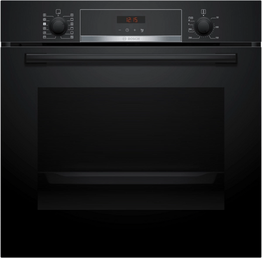 Bosch HQA574BB3B Series 4 Pyrolytic Single Oven Black - Araco Interiors