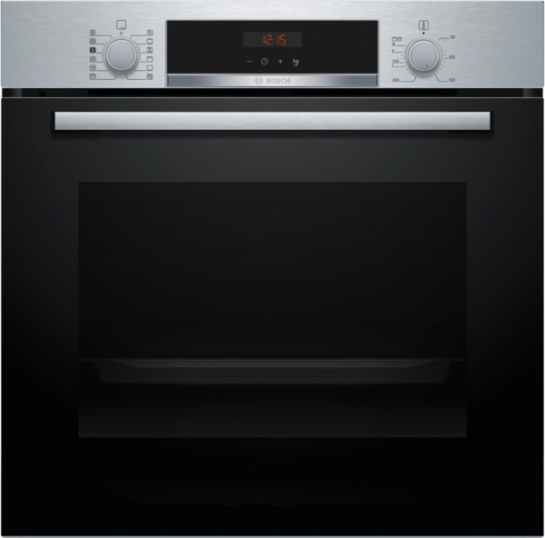 Bosch HQA574BS3B Series 4 Pyrolytic Single Oven Brushed steel - Araco Interiors