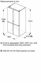 Bosch KFN96APEAG Series 6 183x91cm American Fridge Freezer Stainless Steel - Araco Interiors