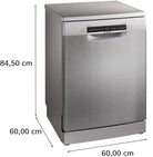 Bosch SMS6ZCI10G Series 6 60cm Freestanding Dishwasher Silver Inox - Araco Interiors