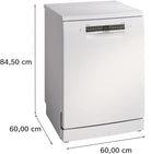 Bosch SMS6ZCW10G Series 6 60cm Freestanding Dishwasher White - Araco Interiors