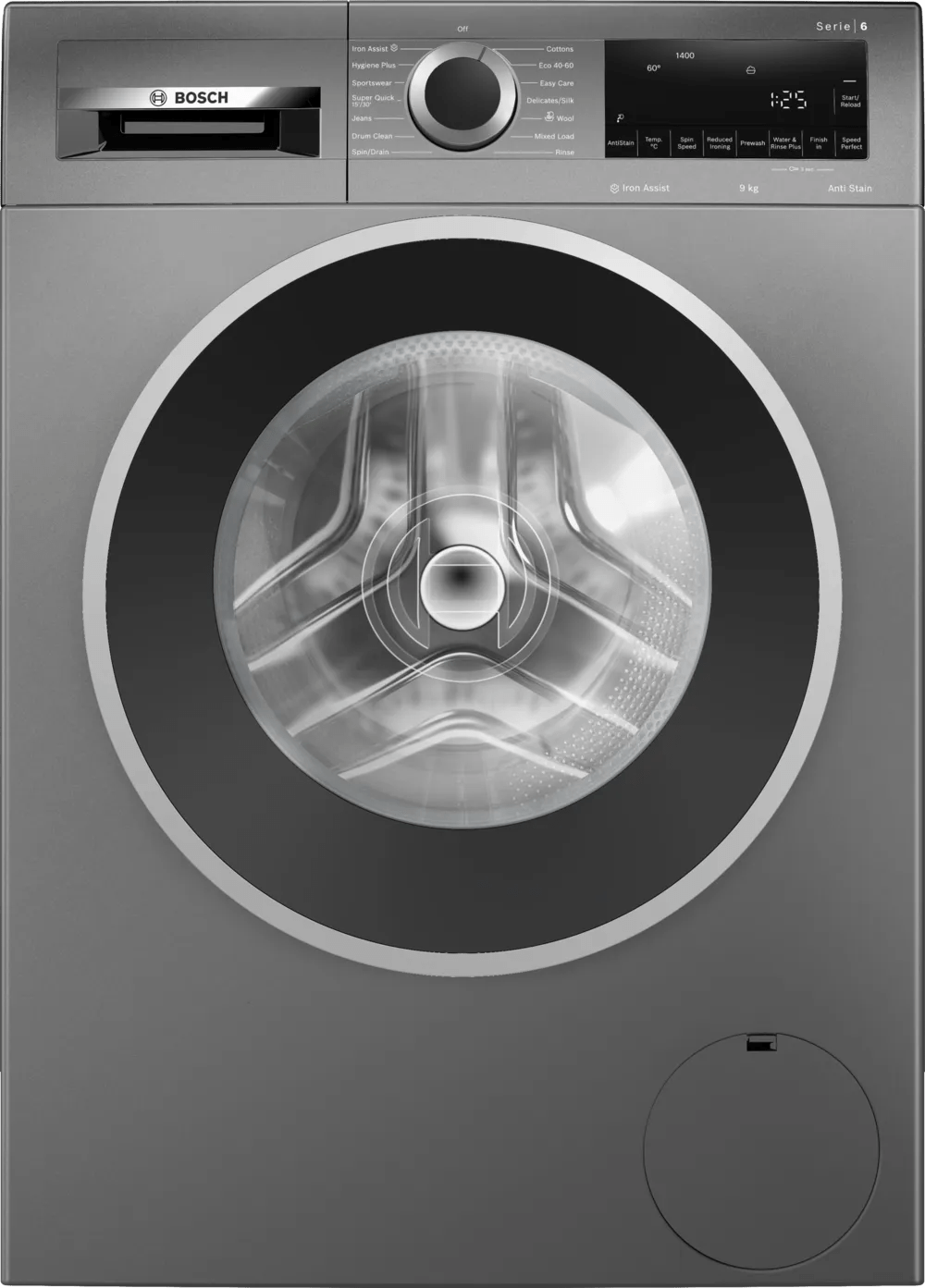 Bosch WGG244ZCGB Series 6 9kg 1400rpm Freestanding Washing Machine Graphite - Araco Interiors