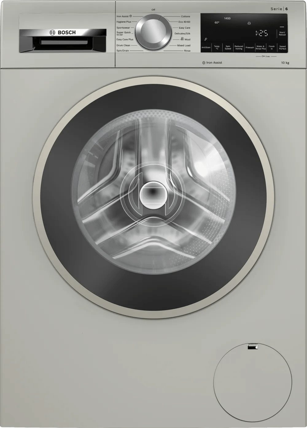 Bosch WGG254ZSGB Series 6 10kg 1400rpm Freestanding Washing Machine Silver Inox - Araco Interiors