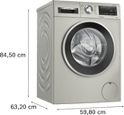 Bosch WGG254ZSGB Series 6 10kg 1400rpm Freestanding Washing Machine Silver Inox - Araco Interiors