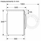 Bosch WNA134U8GB Series 4 8kg/5kg Freestanding Washer Dryer White - Araco Interiors
