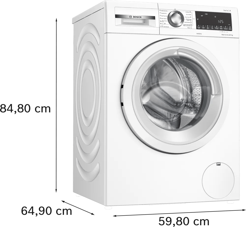 Bosch WNA144V9GB Series 4 9kg/5kg Freestanding Washer Dryer White - Araco Interiors