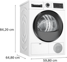 Bosch WPG23108GB Series 6 8kg Condenser Freestanding Tumble Dryer White - Araco Interiors