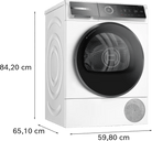 Bosch WQB246C9GB Series 8 Heat Pump 9kg Freestanding Tumble Dryer White - Araco Interiors