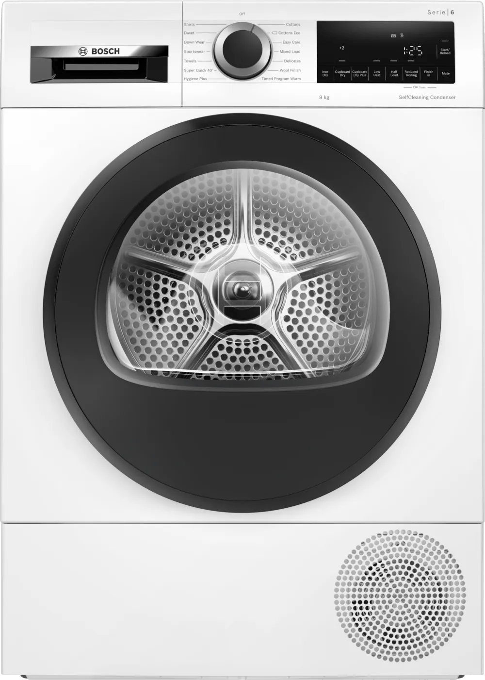 Bosch WQG24509GB Series 6 Heat Pump 9kg Freestanding Tumble Dryer White - Araco Interiors