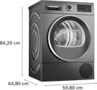 Bosch WQG245R9GB Series 6 Heat Pump 9kg Freestanding Tumble Dryer Graphite - Araco Interiors
