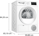 Bosch WTH85225GB Series 4 Heat Pump 8kg Freestanding Tumble Dryer White - Araco Interiors