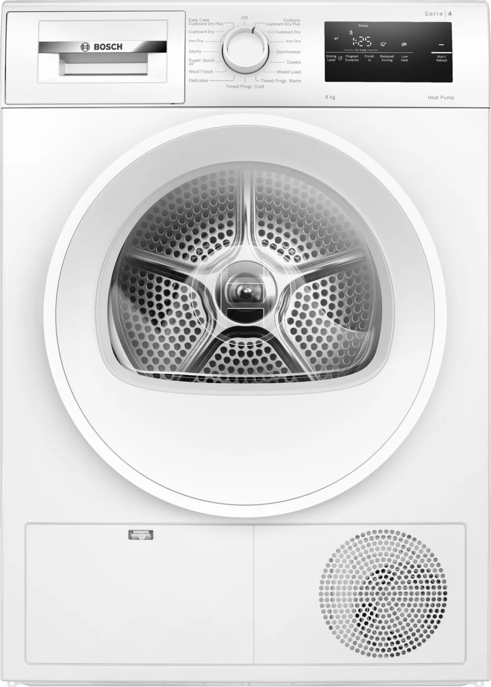 Bosch WTH85225GB Series 4 Heat Pump 8kg Freestanding Tumble Dryer White - Araco Interiors