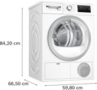 Bosch WTN83203GB Series 4 8kg Condenser Freestanding Tumble Dryer White - Araco Interiors