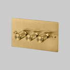 Buster + Punch GDR - 052428 3G Dimmer - 100W Light Switch Brass - Araco Interiors