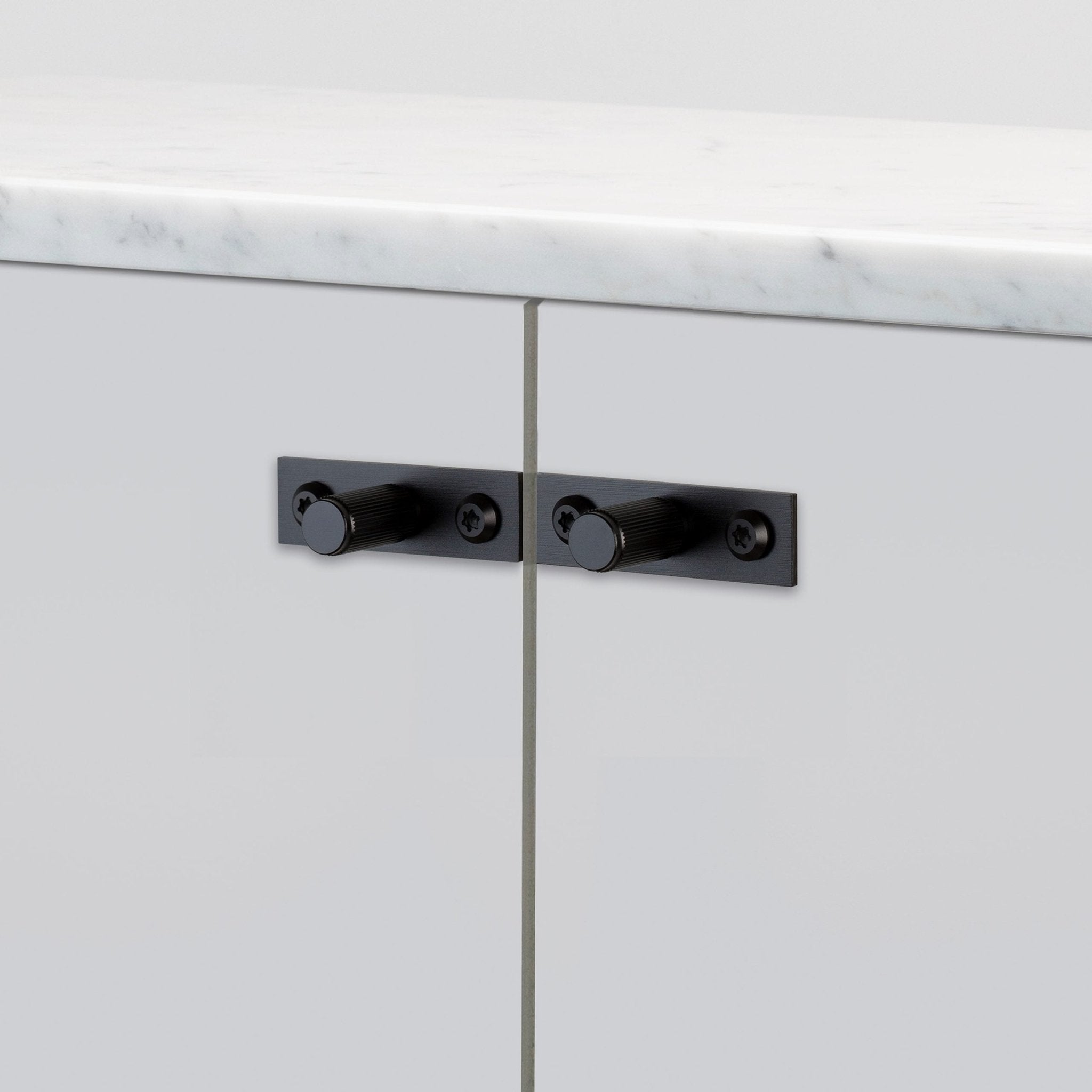Buster + Punch GFK - 02323 Furniture Knob Set - Plate - Linear Furniture Knob Black - Araco Interiors