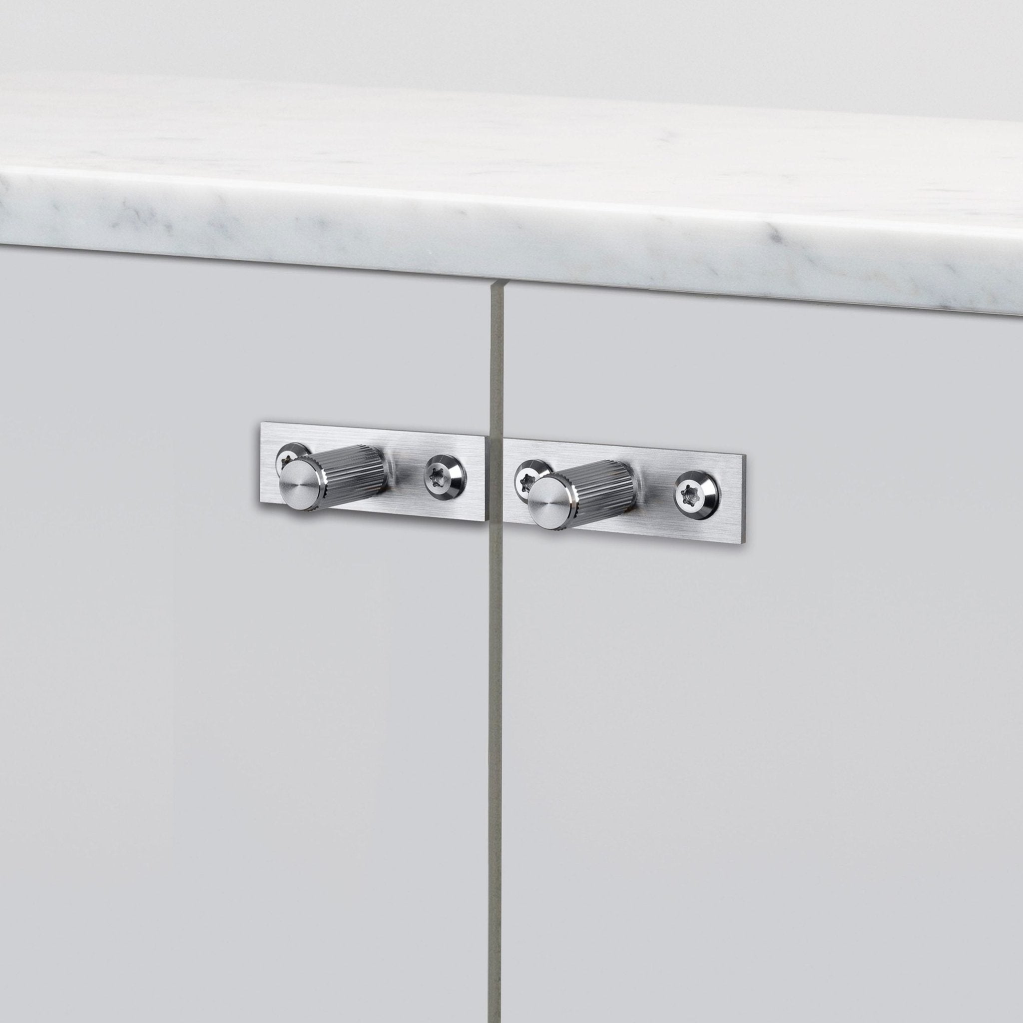 Buster + Punch GFK - 07320 Furniture Knob Set - Plate - Linear Furniture Knob Steel - Araco Interiors