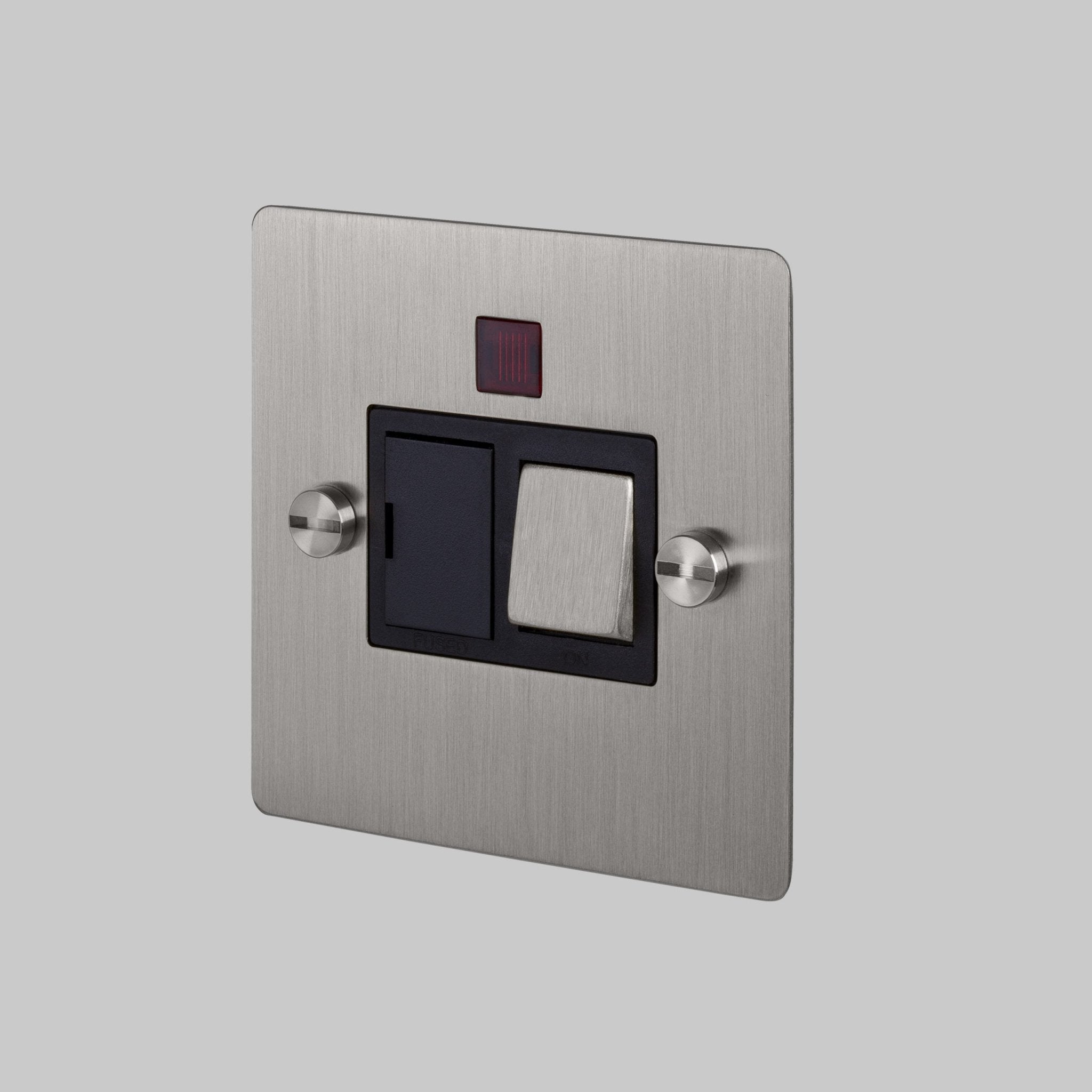 Buster + Punch GTG - 07062 Switched Fused Spur Switch + Socket Steel - Araco Interiors