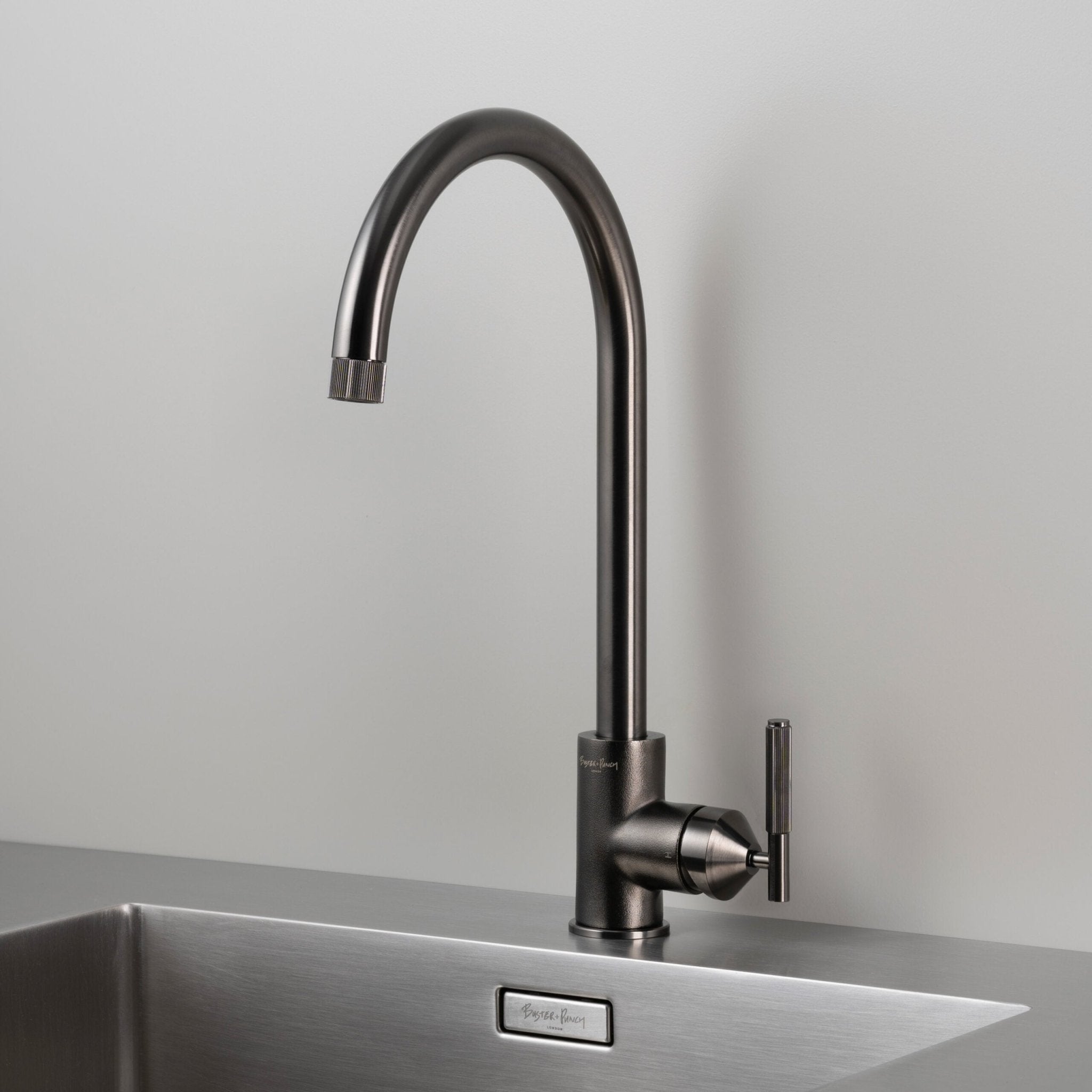 Buster + Punch RKT - 351575 Mixer - Linear Kitchen Tap Gun Metal - Araco Interiors