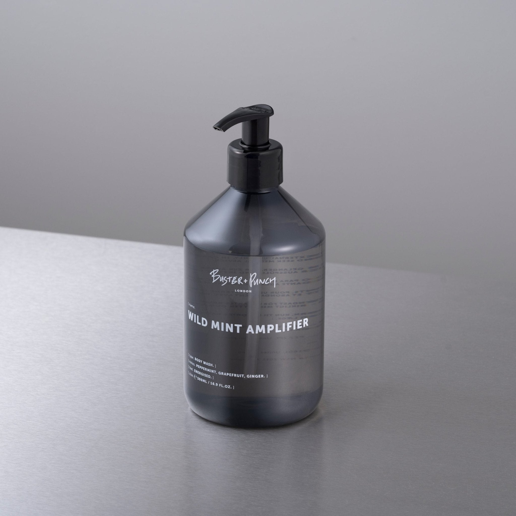 Buster + Punch UAB - 562342 Body Wash - Wild Mint Amplifier - 500ml Bodycare Black - Araco Interiors