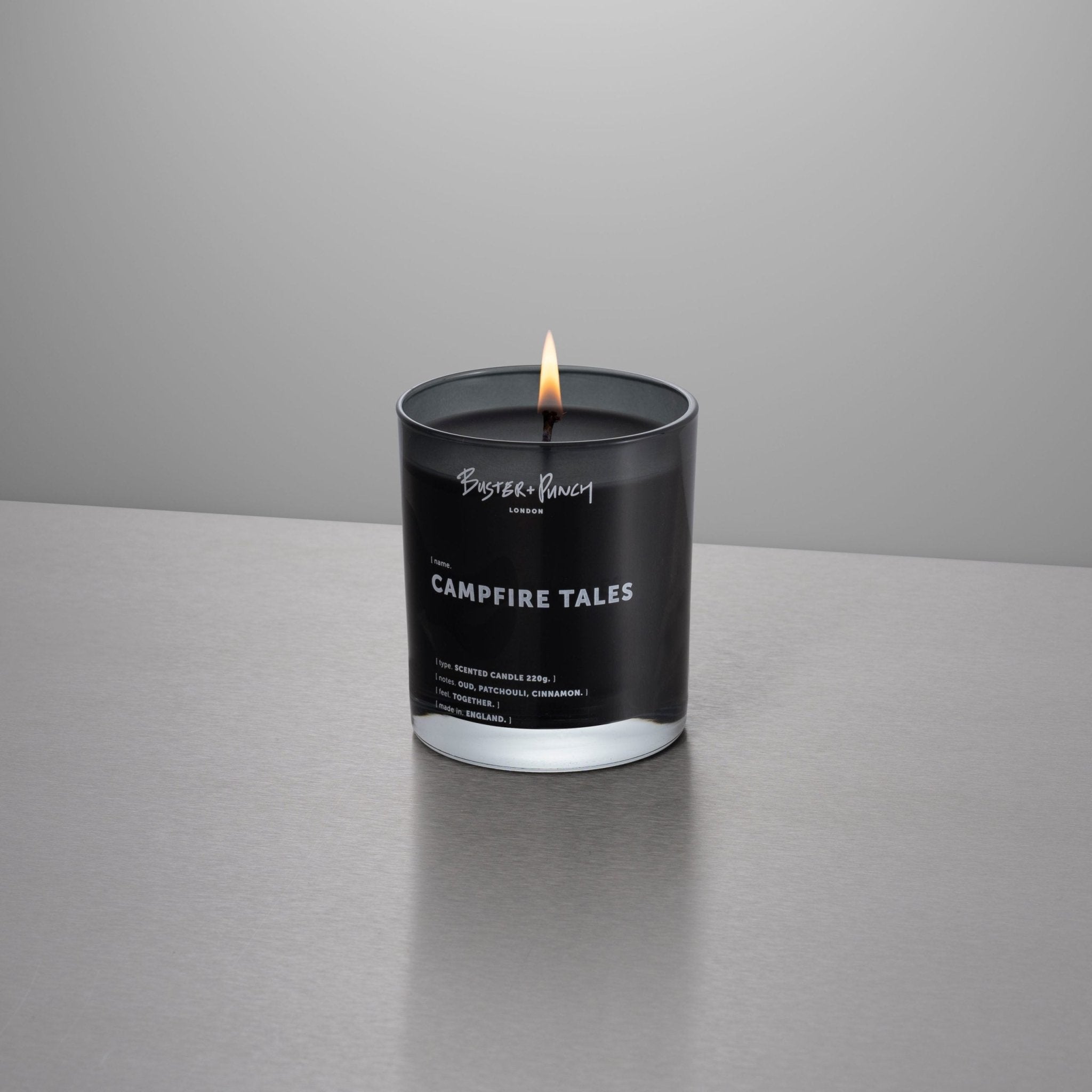Buster + Punch USC - 021824 Scented - Campfire Tales - 220G Candle Black - Araco Interiors