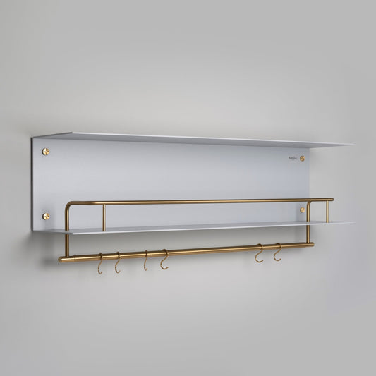 Buster + Punch USV - 251927 Hanger Shelf Stone - Brass - Araco Interiors