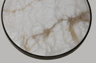 CTO Lighting Anvers Flush - Medium - DALI - A Wall Light bronze with honed alabaster - Araco Interiors