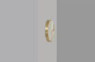 CTO Lighting Anvers Flush - Medium Wall Light satin brass with honed alabaster - Araco Interiors