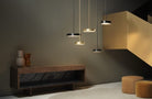 CTO Lighting Anvers Large Pendant Light satin brass with honed alabaster - Araco Interiors