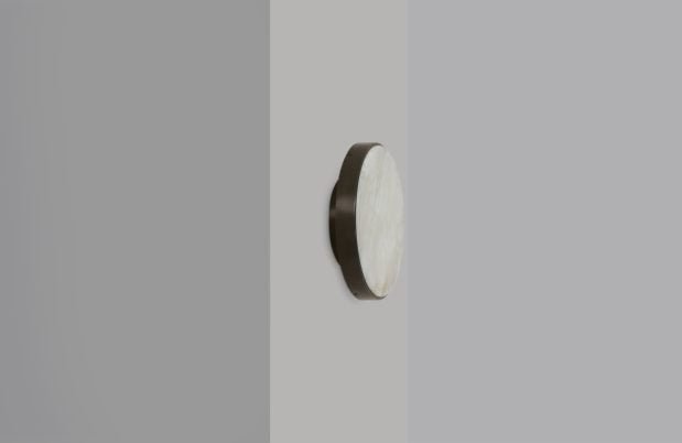 CTO Lighting Anvers Rose - Medium Wall Light antique bronze with honed alabaster - Araco Interiors