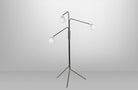 CTO Lighting Array Floor Lamp bronze with satin brass details and shiny opal glass - UK plug - Araco Interiors