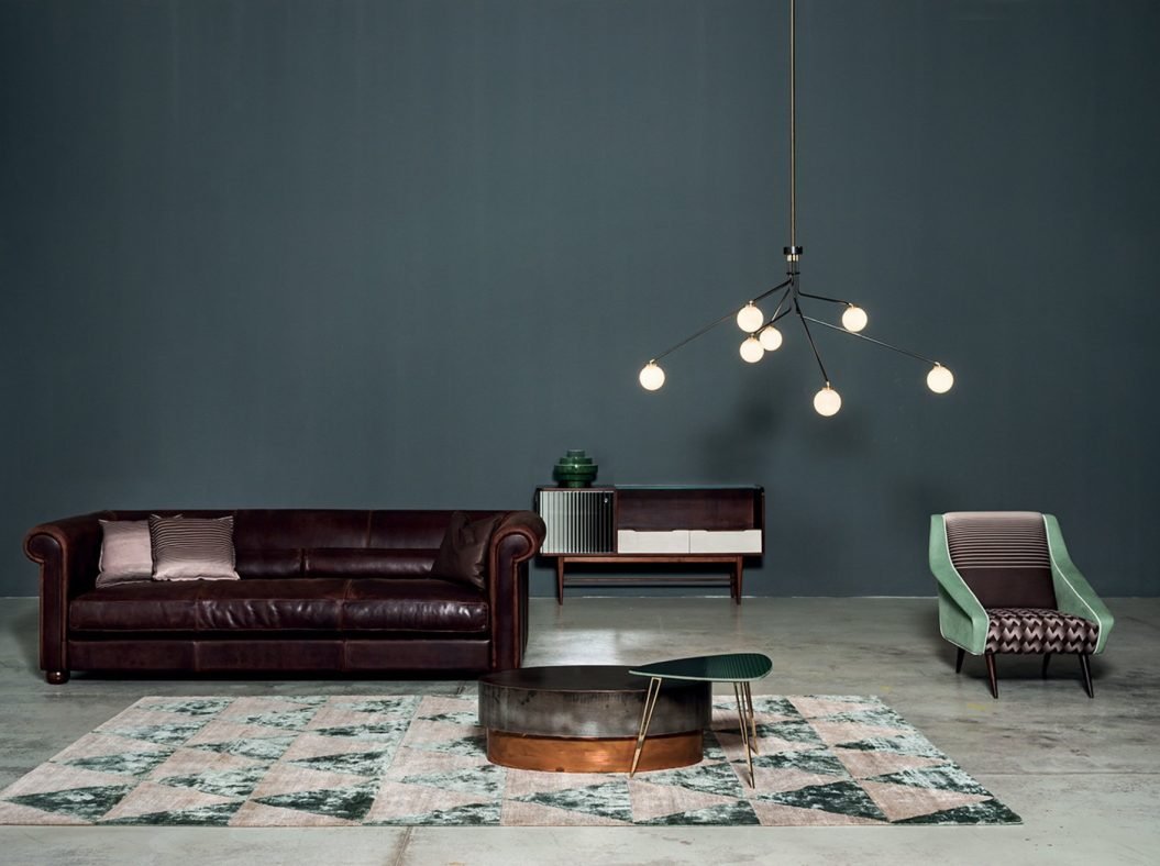 CTO Lighting Array Pendant - Large - DALI - A Ceiling Light bronze with bronze details and shiny opal glass - Araco Interiors
