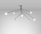CTO Lighting Array Pendant - Large - DALI - A Ceiling Light bronze with satin brass details and shiny opal glass - Araco Interiors