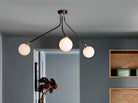 CTO Lighting Array Pendant - Mini Ceiling Light bronze with bronze details and shiny opal glass - Araco Interiors