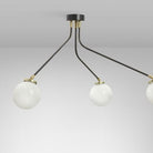 CTO Lighting Array Pendant - Mini Ceiling Light bronze with satin brass details and shiny opal glass - Araco Interiors
