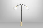 CTO Lighting Array Twin Table Lamp bronze with satin brass details and shiny opal glass - UK plug - Araco Interiors