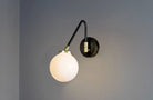 CTO Lighting Array Wall Single - DALI - A Wall Light bronze with satin brass details and shiny opal glass - Araco Interiors