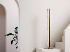 CTO Lighting Artes 1200 Floor Lamp antique bronze with antique bronze details and honed alabaster - 5 amp plug - Araco Interiors