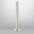CTO Lighting Artes 1200 Floor Lamp satin brass with satin brass details and honed alabaster - 5 amp plug - Araco Interiors