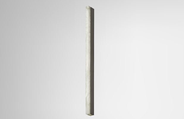 CTO Lighting Artes 1200 Wall Light bronze with satin brass details and honed alabaster - Araco Interiors