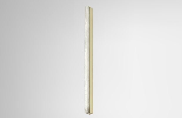 CTO Lighting Artes 1200 Wall Light satin brass with satin brass details and honed alabaster - Araco Interiors