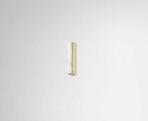 CTO Lighting Artes 300 Wall Light satin brass with satin brass details and honed alabaster - Araco Interiors