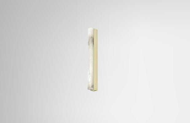 CTO Lighting Artes 600 - IP44 - DALI - A Wall Light satin brass with satin brass details and honed alabaster - Araco Interiors