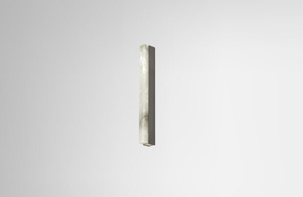 CTO Lighting Artes 600 Wall Light bronze with satin brass details and honed alabaster - Araco Interiors