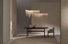 CTO Lighting Cascata - Ceiling Rose Chandelier bronze with wavy kiln glass - Araco Interiors