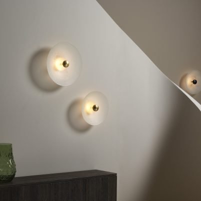 CTO Lighting Cielo Large DALI - A Wall Light bronze with fritted glass - Araco Interiors